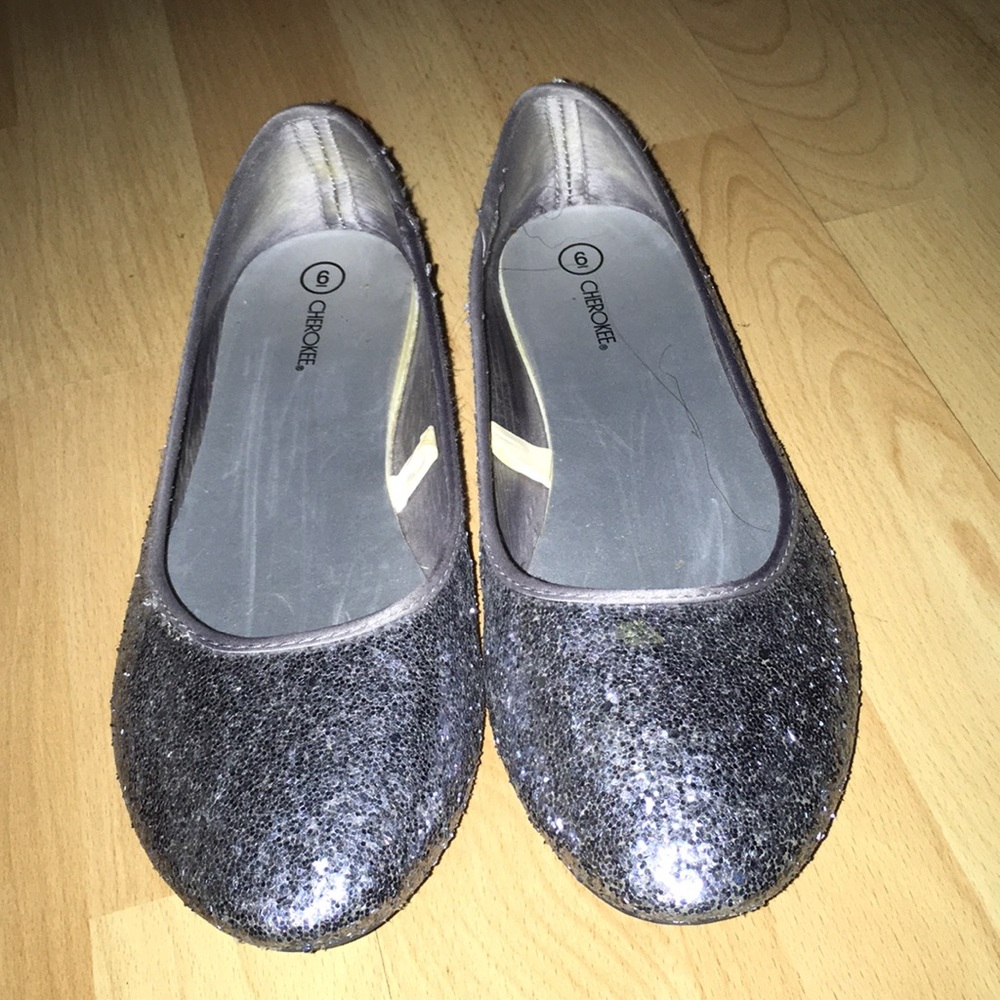 Silver glitter flats‼️